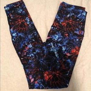 Lululemon Wunder Under Neon Blossom Multi Leggings